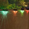 LED-lamp op zonne-energie buiten 7 kleuren verwisselbaar waterdicht wandlicht hek trapverlichting voor tuinlandschap stapdek balkon1716621