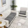 Sofa Seat Cushion Cover Elastische Effen Kleur Huisdieren Meubels Protector Stretch Wasbaar 1/2/3/4 Zitplaatsen Verwijderbare SnowCover 211116