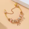 Charm Bracelets Seialoy Gold Dream Catcher For Women Men Original Pink Glass Crystal Beaded Bracelet Bangle Jewelry Gift5892093