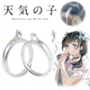 Anneaux de mariage Anime patiner avec vous Tenki No Musuko Cosplay Yoshitaka Hina couleur argent Couple bague pour amoureux bijoux cadeau 7734072