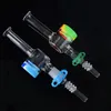 6 Zoll Glas Bong Nector Collector Kit Wasserpfeifen 10mm 14mm Quarz Nagel Keck Clip Silikonbehälter Glasrohr Dab Stroh Bohrinseln NC17