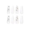 24PCS Pontas de unhas postiças de borboleta Cor pura Transparente Longa Bailarina Ponta de unha falsa Caixão Cobertura completa Decoração de unhas