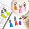 Engraçado resina urso colorido chaveiro bonito dos desenhos animados animais chaveiros para mulher coração carro chaveiros diy saco bolsa Acessórios na moda
