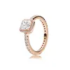 100% autentico anello in argento sterling 925 Pan 15 stile oro rosa impilabile stelle del partito anelli per le donne regalo di gioielli di marca argenti originali