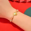Natural Stone Heart Charm Wrap Bracelet Imperial Jaspers Meditation Spiritual Protection Handmade Braided Jewelry Gift Tennis