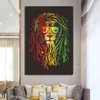 Adesivos de Parede Lions Abstract Pinturas a Óleo Modernos Animais coloridos Pôsteres e impressões Arte