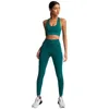 Red Sport Suit Women's Breathable Tights Stretchy Comfortable Yoga Pants + Bra 2pcs Gym FitnWear SeamlLeggings Set X0629