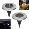 8 LED lampes solaires alimentées lumière étanche pour maison cour allée pelouse route sol pont jardin voie