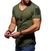 メンズ Tシャツ 2022 到着ディープ V ネック半袖メンズ Tシャツスリムフィット Tシャツスキニーカジュアルサマー Tシャツ Camisetas Hombre サイズ 3XL