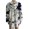 Autumn Fashion tops t-shirt women casual print Tie-Dye Hooded Drawstring Loose T-shirt loose full t shirts womens clothing 210508