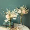 Décoratif Fleurs Couronnes Artificielle Rose Bouquet Soie Pissenlit En Plastique Eucalyptus Hybride Pour La Maison Fête De Mariage Salon Table Décor
