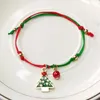 Armreif Lustiger festlicher Weihnachtsbaum Handgestricktes Armband Unisex Elch Weihnachtsmann für Festival