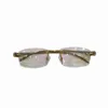 Fashion designer optical glasses classic frameless 18k gold frame animal diamond leopard legs top quality can make prescription ey255A