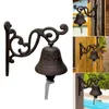 Dekorativa föremål Figurer Vintage Design Doorbell Garden Cast Iron Wall Bell Door Knocker Rustic Welcome Entrance Porch290f