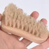 Quality small brushes foot nail brush lotus wood cleaning tools spa massage RH1367