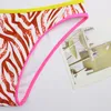 Женские купальные костюмы зебра Принт бикини набор женщин праздничный спорт, плавание купание Словое сексуальное 2 штука Trajes 2022