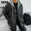 IEFB men's clothing black PU leather jacket Korean trend handsome autumn coats male streewear casual coat trend clothes 9Y4307 210524