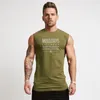 MuscleGuys Vücut Geliştirme Stringer Tank Üst Erkekler Spor Giyim Spor Erkek Kolsuz Yelekler Pamuk Singlets Kas TankOnlar 210421