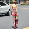 Designer Runway Dress Summer Women Rose Print Beaded Spaghetti Strap Backless Ruched Holiday Elegant Vintage 210524