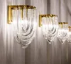 Modern Clear Glass Tube Wall Lamp Light Sconce Hotel Foyer Bathroom Bedroom Bedside Gold Home Lighting