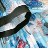 Surmiitro Verão Midi Longa Saia Plissada Mulheres Estilo Coreano Moda Vintage Cintura Alta Cintura Meia-comprimento Uma Linha Saia Feminina 210712