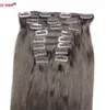 16-28 inches 10pcs Set 240g 100% Brazilian Remy Clip-in Human Hair Extensions Clips Full Head Natural Straight