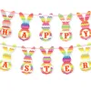 NEWCute Bunny Rabbit Banner Garland Kids Baby Shower Birthday Party Bunting Easter Decor Take Photo Tools Photograph Decoration by sea ZZE11