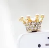 Bouchon anti-poussière couronne couverture casque baroque doré téléphone accessoires anti-poussière écouteur cristal anti-oreille bouchon pour iPhone 6 5 5S 4 4S Samsung