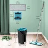 6 Cloth Avoid Hand Washing Squeeze Mops Automatic Bucket Cleaning Home Kitchen Wooden Floor House 360 Easy Rotating Tools 211215
