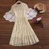 Summer Sweet High Waist Short Sleeve Party Women Pleated Dress Preppy Style Fashion Chiffon Floral Print Midi 9859 210508