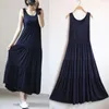 Spring Women Modal Long Tank Dress Loose Casual Home es Female Camisole Elastic Chic Ladies Office 210428