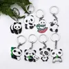 Пара Panda Key Chych Cute Metal Ювелирные Изделия Животные Панда Брелок для сумки Автомобильные Ключ Кольца Подвеска Аксессуары Детский Подарок G1019