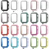 PC dur montres étui pour Apple Watch 38mm 42mm 40mm 44mm couvercle en verre trempé protecteur plein écran 20 couleurs avec sac OPP