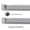 Stock negli Stati Uniti (tubo + base) lampada a tubo LED integrata T8 2400mm 2.4M 8 FT 72W SMD2835 384lchhips LED lampadina