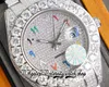 2022 RRF 126334 126234 Automatisk mekanisk herrklocka 116234 PAVED DIAMONDS Roman Dial Large Diamond Bezel Fullt Iced Out Diamonds Steel Armband Eternity Watches