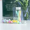 37 * 90 * 24mm 65ml Garrafas de vidro Tampão de alumínio Transparente Clear Liquid Gift Recipiente de doces Vazio Desejando Jars 12pcslothigh Qty