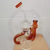 Fab Egg Becher in vetro narghilè Bong Soffione doccia Perc Bong Mini riciclatore da 8 pollici Dab Rig Tubi dell'acqua Piccoli impianti petroliferi Trasparente Bubbler Tubo liscio