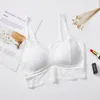 Bustiers Corsets dentelle soutien-gorge haut sexy poitrine enveloppement Fine bandoulière beauté dos sous-vêtements croisés femmes fil gratuit