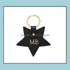 Key Rings Jewelry Fashion Holder Leather Star Shape Chain Wholesale Luxury Drop Delivery 2021 Xb50T