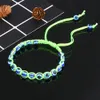 Boho Evil Eye Beaded Charm Bracelets for Women Men Rope Summer Barefoot Anklets Jewelry