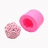 CHUANGGE Handmade Candles DIY Silicone Mold 3D Rose Ball Aromatherapy Wax Gypsum Mould Form Candles Making Supplies 1352 V2