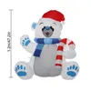 1,2m LED Jul Vattentät Polyester Inbyggd Blåsare UV-resistent uppblåsbara björn leksak för jul dekoration festgåva