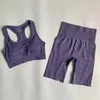 Yoga outfit 2022 Kvinnor S￶ml￶s sportdr￤kter sportbh h￶g midja fitness shorts femte byxor gym set l￶pande sportkl￤der tr￤ningskl￤der