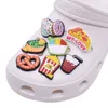 Comercio al por mayor ICONOS DE ALIMENTOS Jibbitz para Croc Soft Rubber PVC Shoe Charms Hebillas Accesorios de moda