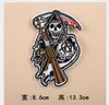 Punk Myth Skull Skeleton Poker Grim Reaper Wholesale Iron on Embroidered Cloth Clothes Patch For Clothing Girls Boys Man