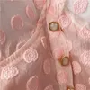 Robe sexy à bretelles spaghetti à pois pour femmes, tenue de plage, de fête, sans bretelles, col en V, ligne a, rose/bleu/beige, 2021, Y0603