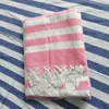 Algodão macio verão toalhas de praia lenço Turco borla toalha de banho listrado para adulto 100x180cm