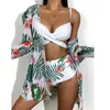 水着女性のフリルバイキーニ入浴スーツの夏の着水210722のためのビキニビーチスカートチュニック