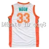 Top Quality 33 Jackie Moon Flint Tropics Jersey Green White Black College Basketball 100% Stiched Size S-XXXL Rare