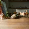 Collection de tous les jours Owl Animal Figurine Craft moderne Accessoires de décoration maison Miniature Garden Table Top Top Ornement 210804